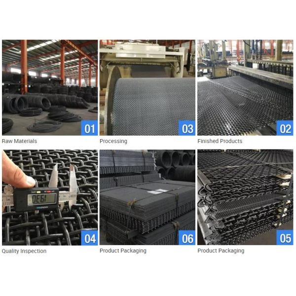 High Carbon 65Mn Mine Vibrating Screen Mesh 1.5mx2m