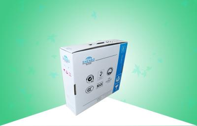 Caixas de empacotamento do papel ondulado, caixa de presente plástica do punho com revestimento lustroso