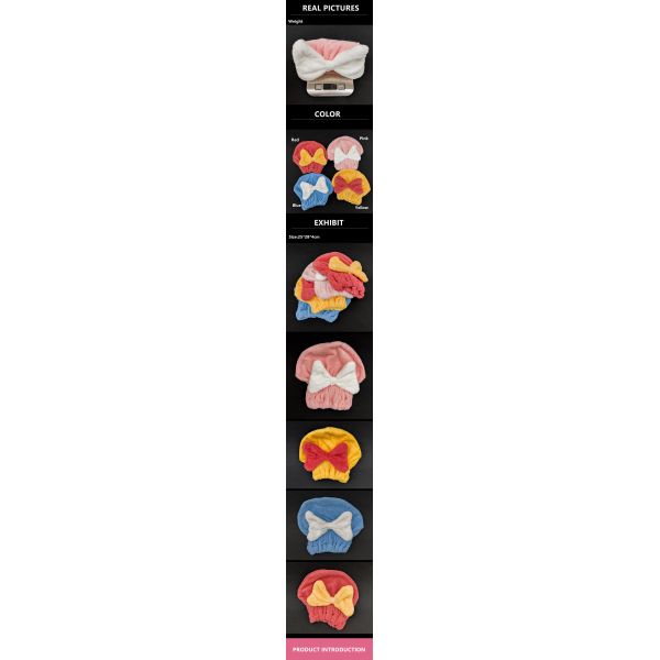 Turbante de cabello de doble capa de microfibra para el cabello Toalla de envoltura de cabello Varios colores para la opción