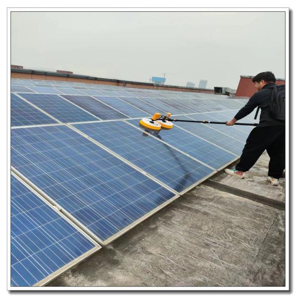 Building Industry Compatible Double Head Retractable Photovoltaic Panels Cleaning Brush