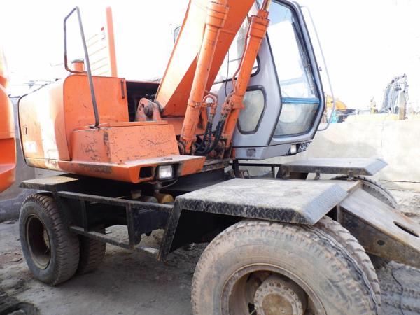 Used HITACHI WHEEL EXCAVATOR EX120WD FOR SALE ORIGINAL JAPAN