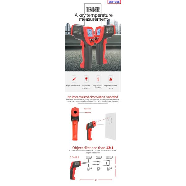 WT700 WT900 Non Contact Digital Infrared Thermometer For Medical