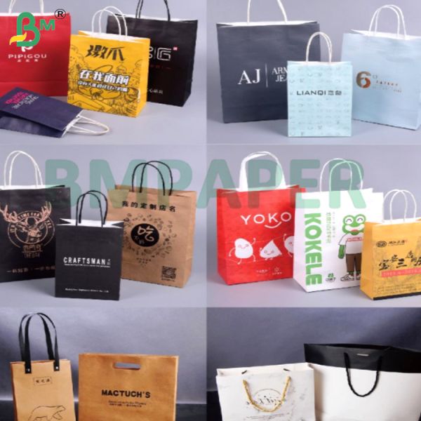 Eco - Friendly 100GSM White Kraft Paper Superior Stiffness & Durability for Bag Making