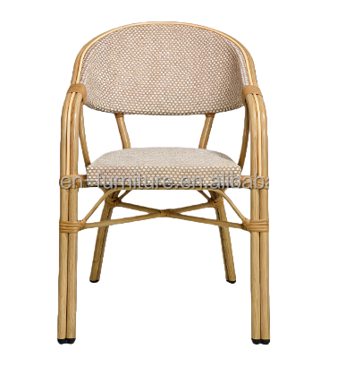 Yoshen French Style Garden Chair Faux Bamboo Frame with Sling Fabric Seat for Outdoor Patio