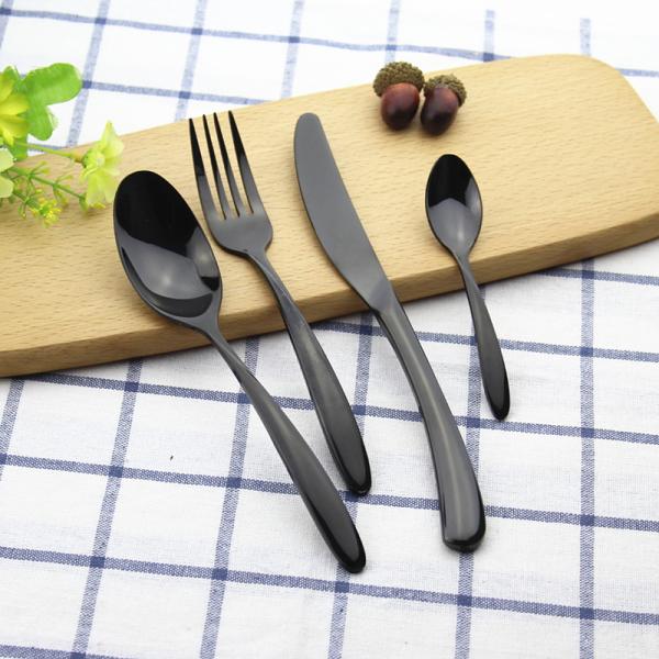 Royal 18/10 Stainless steel black flatware/colorful cutlery/wedding set