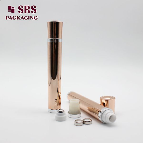 DR004-10ml Customizable Vibrating Roll On Bottle For Beauty Products With Metalized Color