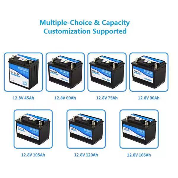 12.8V 108ah 1360CCA Rechargeable Lifepo4 Battery 1382WH With Built In BMS Nominal Voltage for Auto Engine Start And Stop