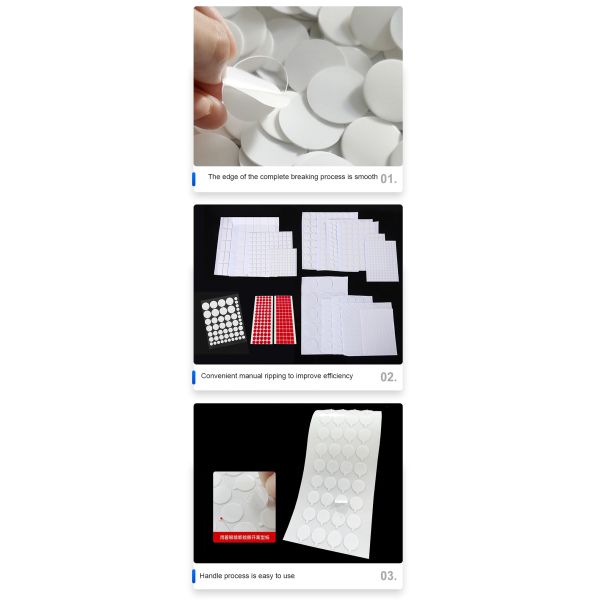 Легко рвущаяся высококлеящаяся акриловая пятнистая лента для электронной промышленности и домашних продуктов