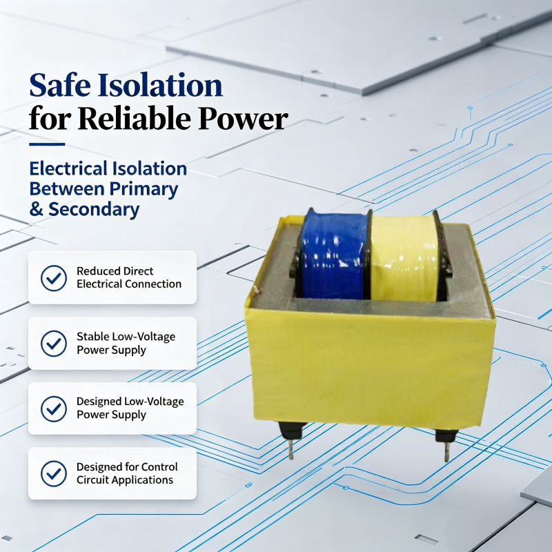 EI35 PCB Mount Isolation Power Transformer 220V 50Hz Step‑down 12V 150mA Safety Isolation Transformer For Household Control Circuit