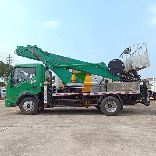 Hot-sale China Dongfeng New Diesel 33 m  Aerial Work Platform Self-Propelled Telescopic Booms Bucket Truck