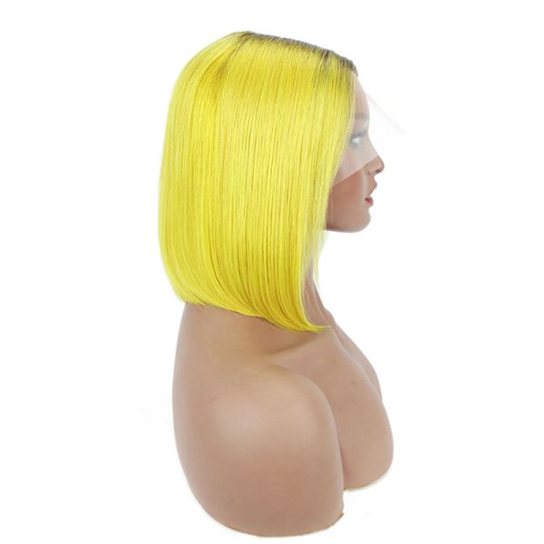 Raw Virgin Transparent HD Lace Frontal Human Hair Wig 100% Bob Wig Remy Hair 250g-450g