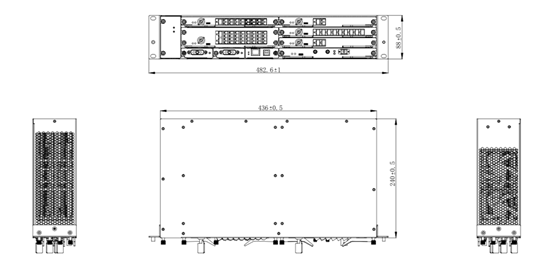 решения полного обслуживания FTTH 10G I-PON 482*240*44mm