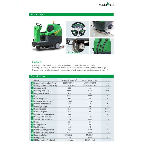 5150W Motor Power Environmental Road Cleaning Machine for Clean Industrial Roads