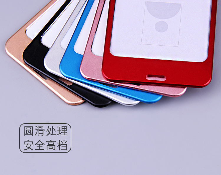 Aluminum Alloy Card Holder Lanyard Name ID Identity Badge Holder 6 Inch