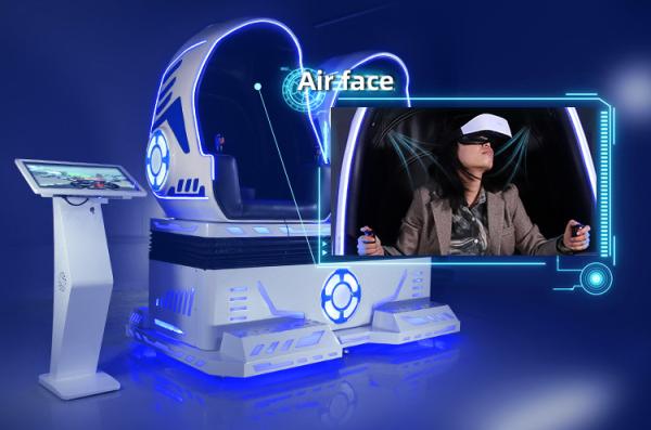 Coin Operated 9D VR Simulator Double Egg Chair 3 DOF With 21 Inch Panel