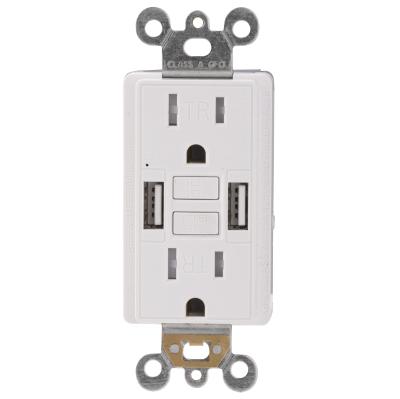 15A Ground Fault Circuit Interrupter 120V With USB Power Outlet