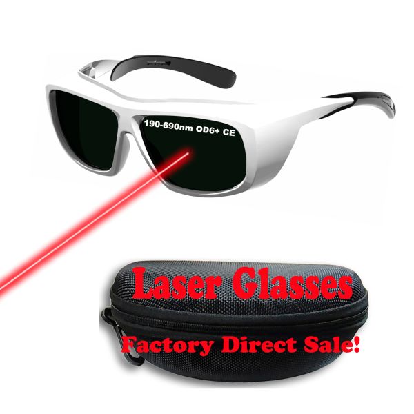 LASER SAFETI GLASSES laser protection glasses for laser laser protective glasses 190-690nm 266nm 532nm 632nm Uv Ultraviolet blue Laser Green Laser Laser safety glasses co2 laser protection glasses