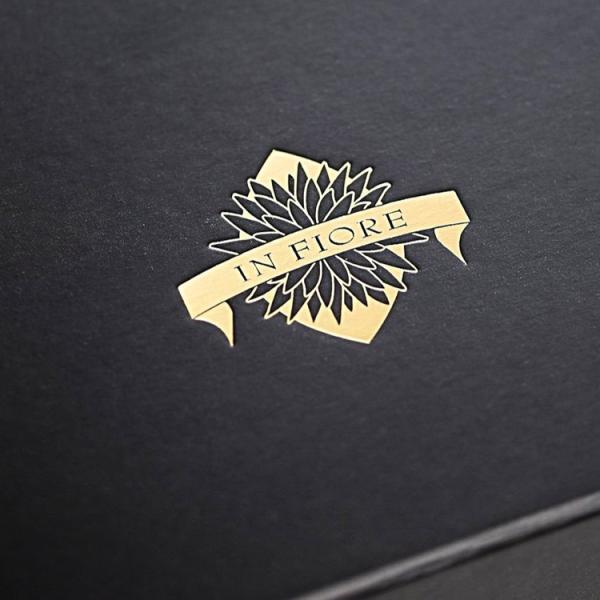 Custom Matte Black Square Foldable Black Small Folding Gift Box With Ribbon