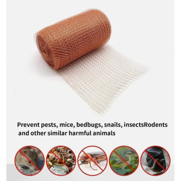 Copper Mesh 5inch x 32 feet Rust proof Copper Mesh Roll for Preventing Rodent