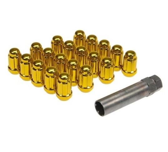 Gold Spline Wheel Lug Nuts 5307G For 82-02 Camaro Z28 Rs Firebird Ta