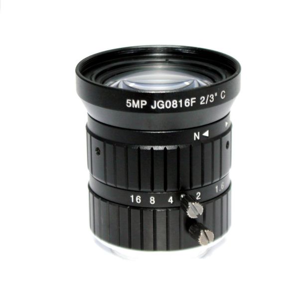 5MP 8mm C mount lens 2/3" 5.0 Megapixel Lens Manual Iris Fixed Lens C Mount