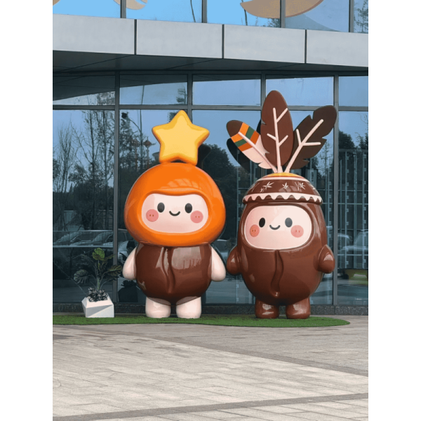 Customized Size Fiberglass Sculpture for Indoor & Outdoor Use with Matte or Glossy Finish