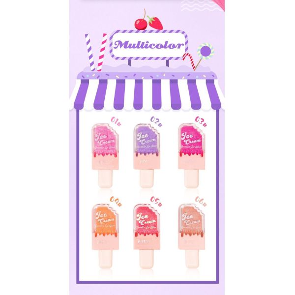 OEM Irresistible Charm Ice Cream Shaped Lip Gloss Essence Cosmetics Lip Gloss 6ml