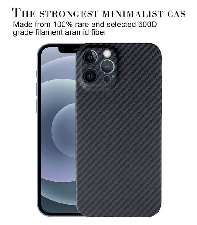 случай волокна Aramid Pro максимального тонкого света iPhone 12 ровный