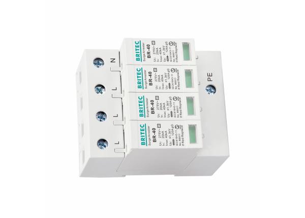 3 Phase Type 2 Surge Protection Device BR-40 4P 4 Pole Surge Protector