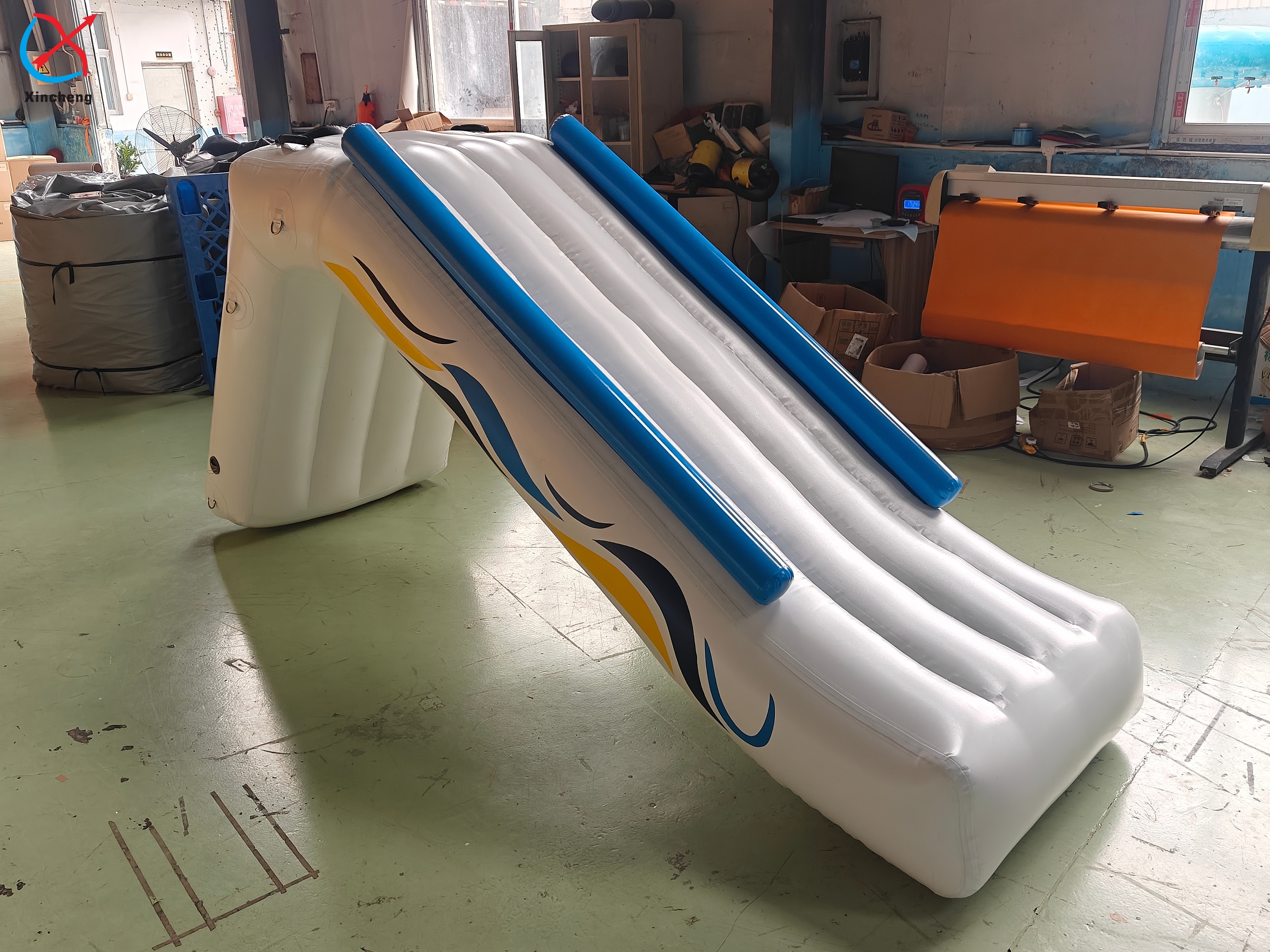 Commercial Inflatable Water Slide Floating Inflatable Yacht Slide For Boat Yacht Pool