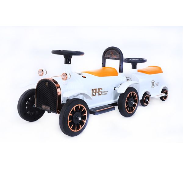 Red 2 Steering Wheel Kids Sit On Train With Rear Mop 10.7 Kg