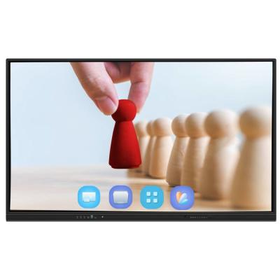 Android 13 IR Interativo Whiteboard Finger Touch 65 75 86 polegadas 4K Smart Panel Display com wifi RJ45 compartilhamento sem fio de pad / telefone / laptop para reuniões de escritório da escola