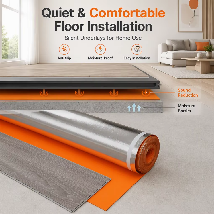 IXPE Foam Floor Underlayment Sound Absorbing Moisture Resistant Cushion for PVC