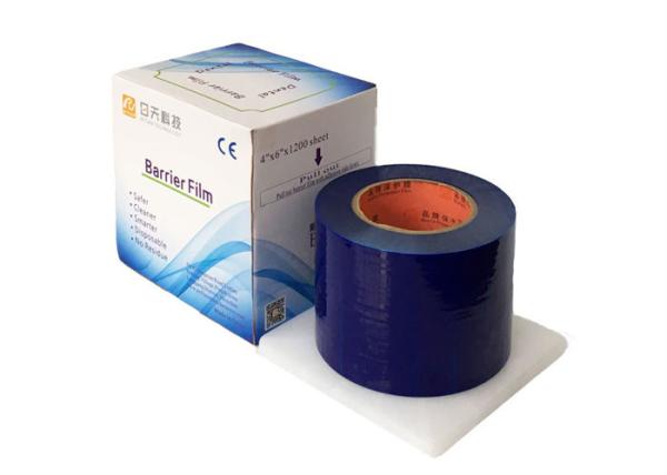 4×6 Blue Perforated Roll Dental Barrier Film Customized Logo