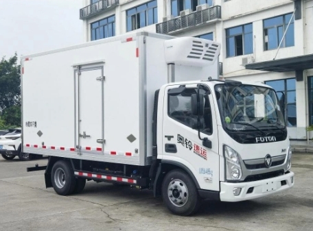 Best selling Good Reputation White Diesel Oil Food Modified Van Refrigerator Box Truck With 3360mm Wheelbase