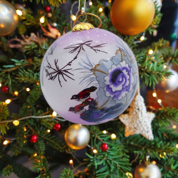 Wholesale Customizable Hand-painted Glass Ornaments Christmas Baubles for the Christmas Tree