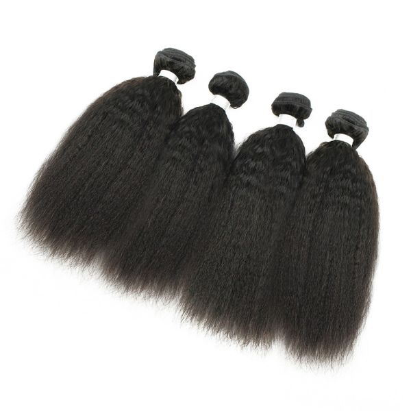 Grade 8A Peruvian Human Hair Bundles Extension Kinky Virgin Hair Straight