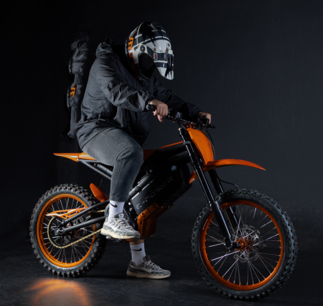 10kW Peak Power 72V 40Ah LG Lithium Battery Electric Dirt Motorcycle with Custom Adjustable Suspension