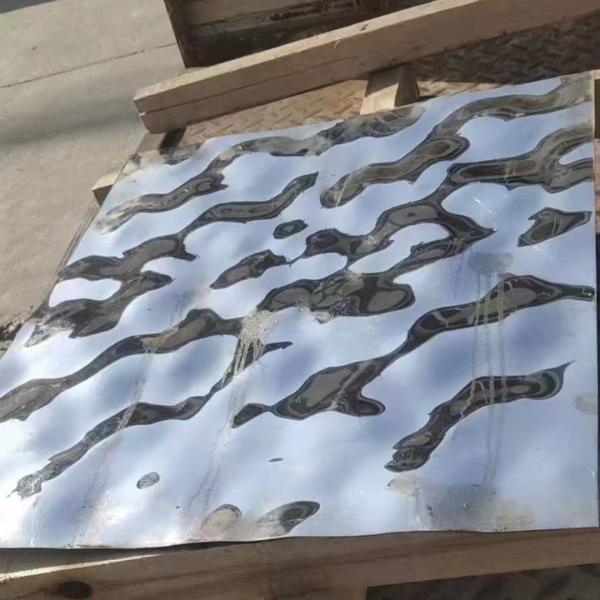 Polishing Finish Stamped Embossed Water Ripple Metal Sheet Plates Wave