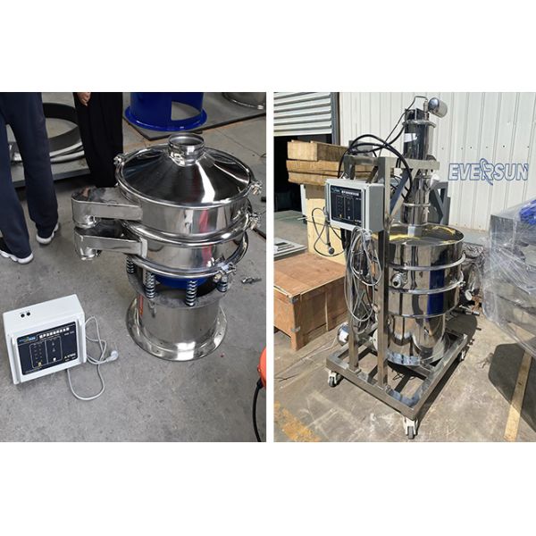 Capacity Noise ≤75dB Ultrasonic Vibrating Screen Machine 316L Stainless Steel Chemical Filtration