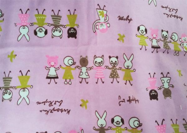 100 Grade Cotton Flannel Print Fabric For Kids Garment , Soft Cotton Flannel