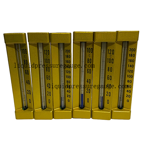 Liquid Filled 120C 90deg Industrial Glass Thermometers 3/4