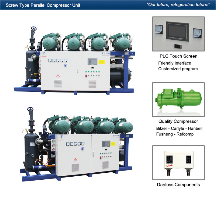 Замораживатель взрыва блока 220V/1P/60Hz компрессора холодной комнаты Carlyle Danfoss Fusheng