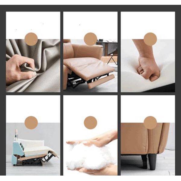 BN Minimalist Three-Seat Leather Sofa Living Room High Foot Electric Function Sofa Electric Recliner Functional Sofa