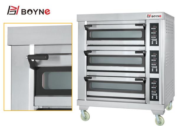 Mercadorias elétricos de cozimento visíveis de aço inoxidável da cozinha do forno de Oven Three Layer Nine Trays