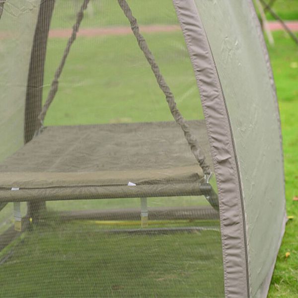 Cottage Garden Furniture Outdoor Leisure Swing Bed Gazebo with Mosquito Net