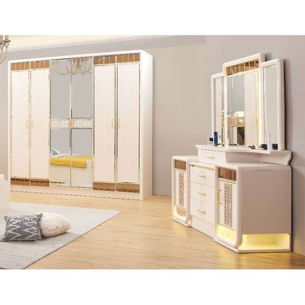 Наборы короля Размера Спальни Дома Мебели MDF деревянной панели белые