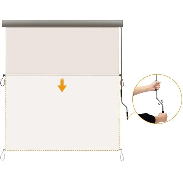 Sunshades Exterior Roller Shade Roll up Shade Vertical Awing for Patio Deck Porch Pergola Balcony