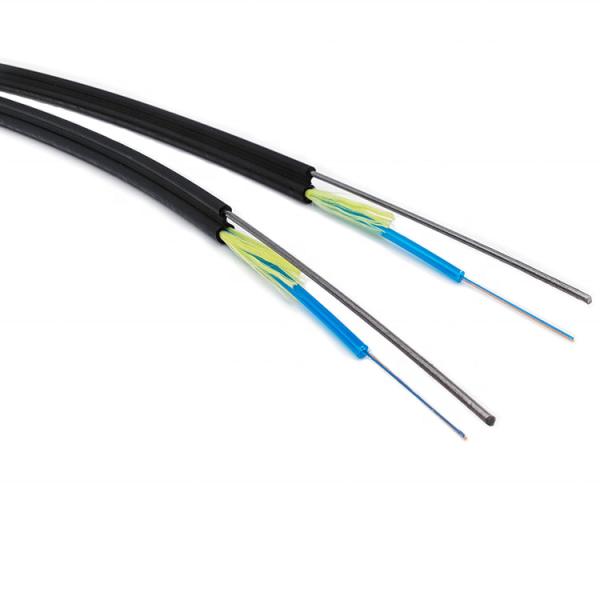 Ftth aéreo exterior 24 fibra do cabo ótico de 12 núcleos autossuficiente