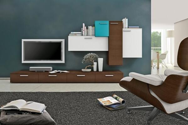 Modern Style Home Interior TV Cabinet , Home Furniture TV Unit Space Saving